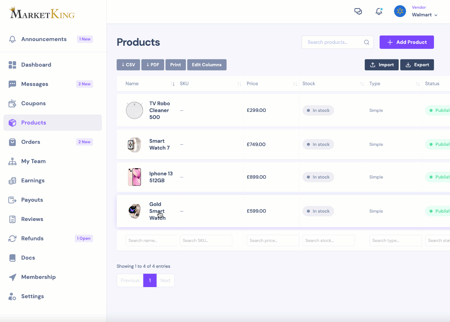 MarketKing - Ultimate Multi Vendor Marketplace Plugin for WooCommerce - ProductsFINAL
