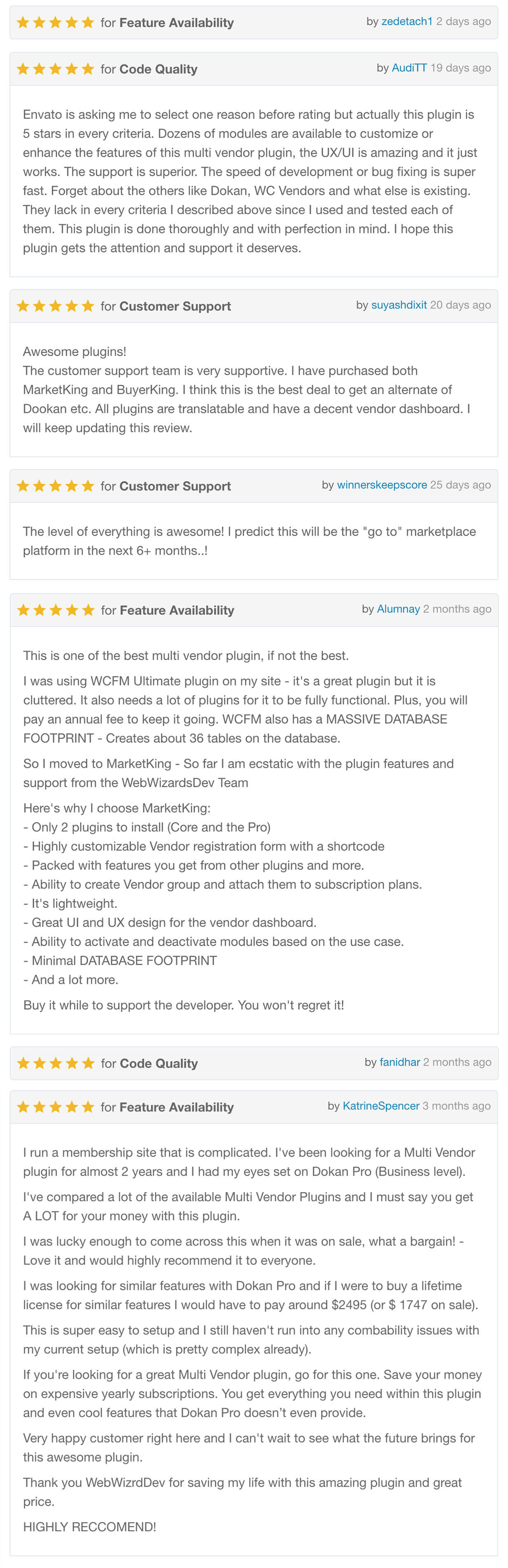 MarketKing - Ultimate Multi Vendor Marketplace Plugin for WooCommerce - Reviewsmarketking 1
